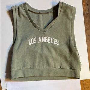 Olive Green Sleeveless Top